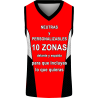 Camiseta baloncesto sublimada modelo Puntos personalizada