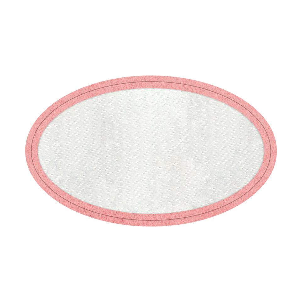 Parche Stick Flock termo adhesivo con Forma Ovalada y Efecto Brillante