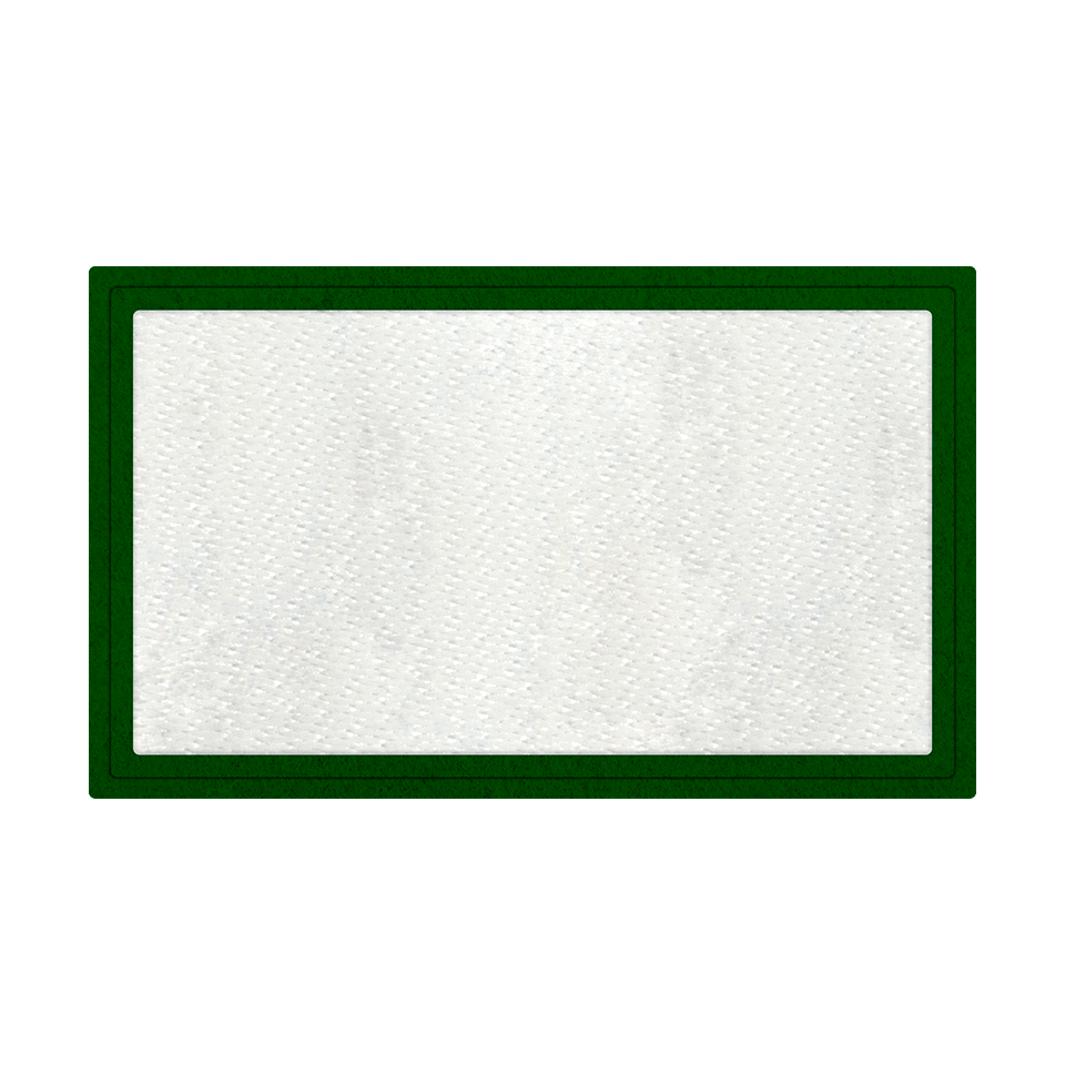 Parche Stick Rectangular con contorno Flock de Distintos Colores