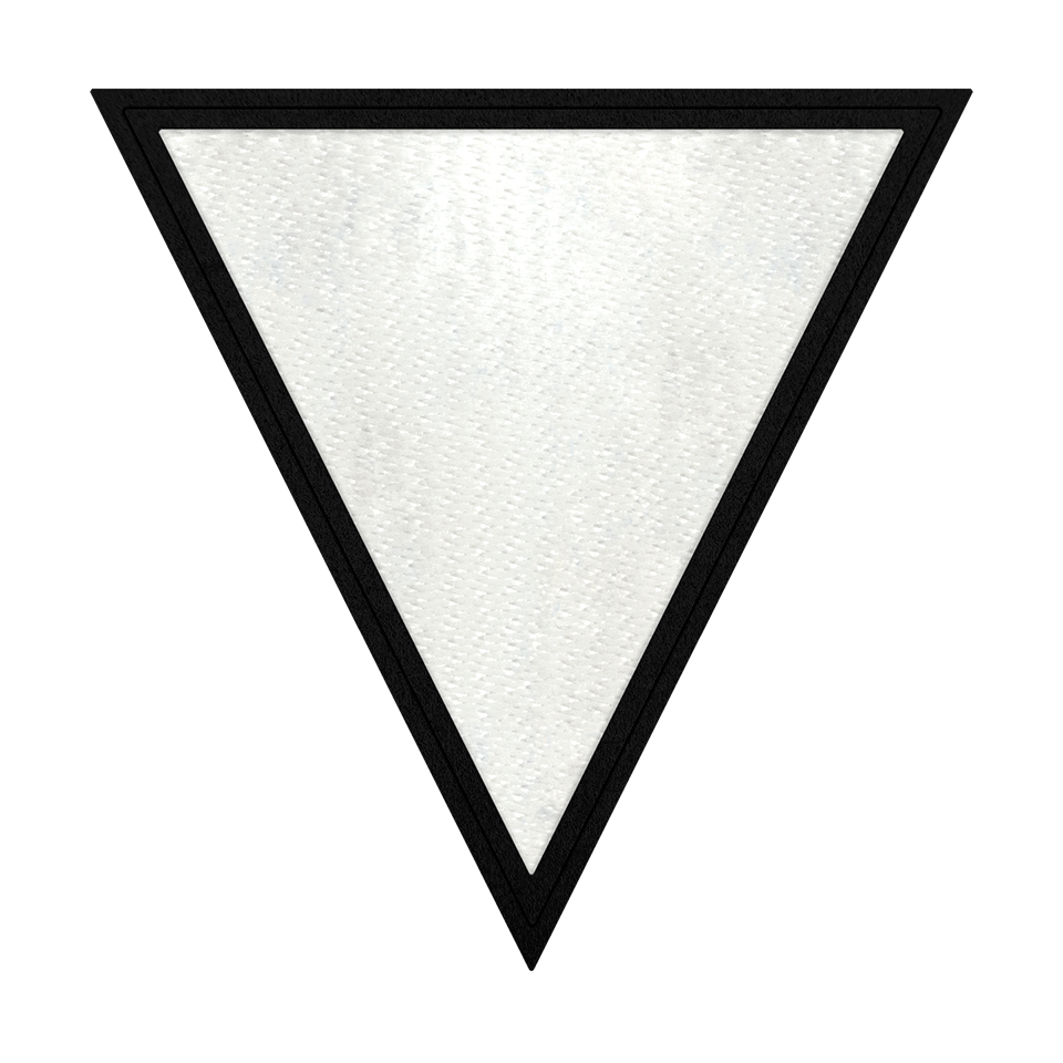 Parche Stick Triangular con Acabado Brillante en Distintos Colores