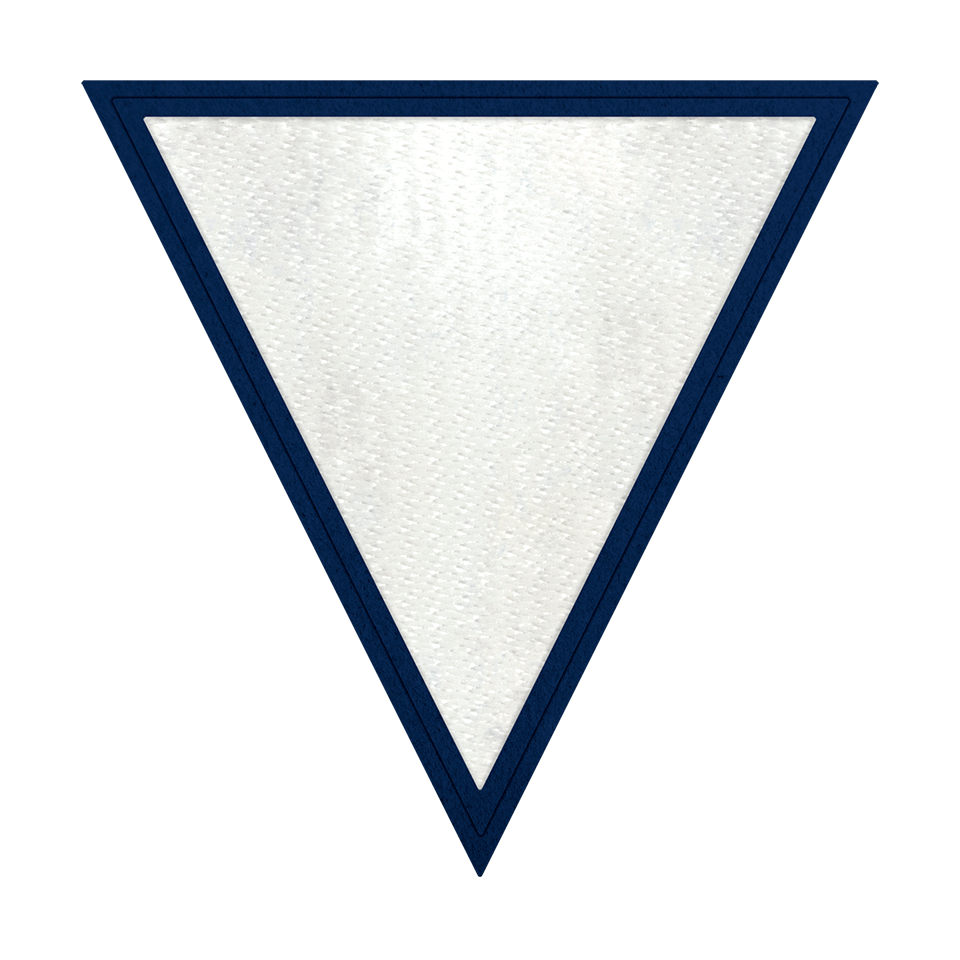 Parche Stick Triangular con Acabado Brillante en Distintos Colores