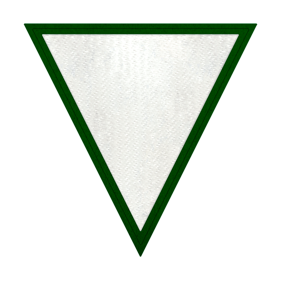 Parche Stick Triangular con Acabado Brillante en Distintos Colores