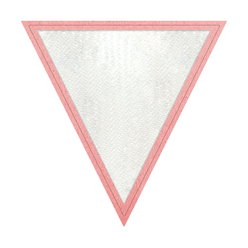 Parche Stick Triangular con Acabado Brillante en Distintos Colores