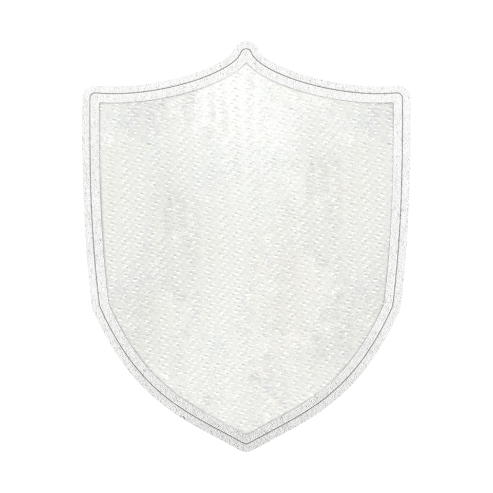 Parche Stick Forma de Escudo con Acabado Brillante