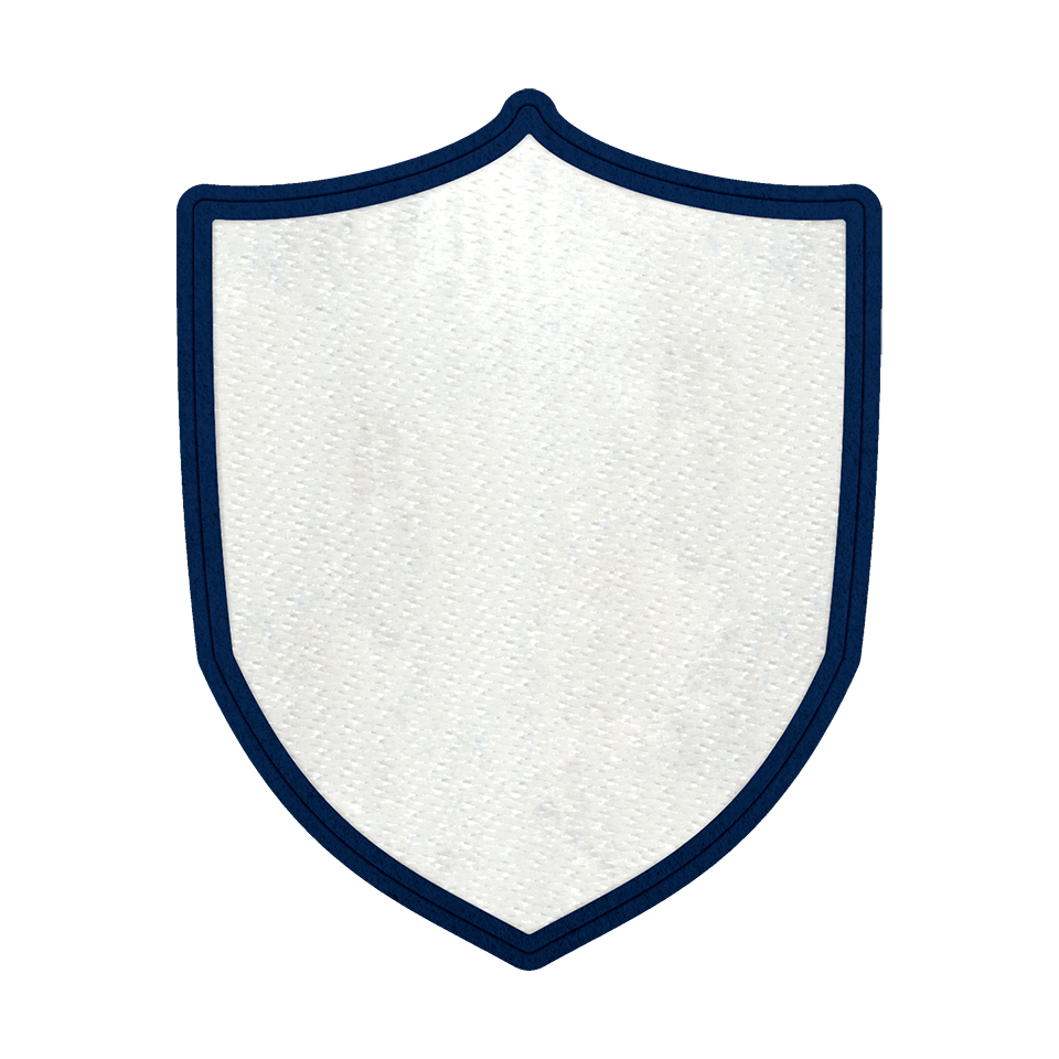 Parche Stick Forma de Escudo con Acabado Brillante