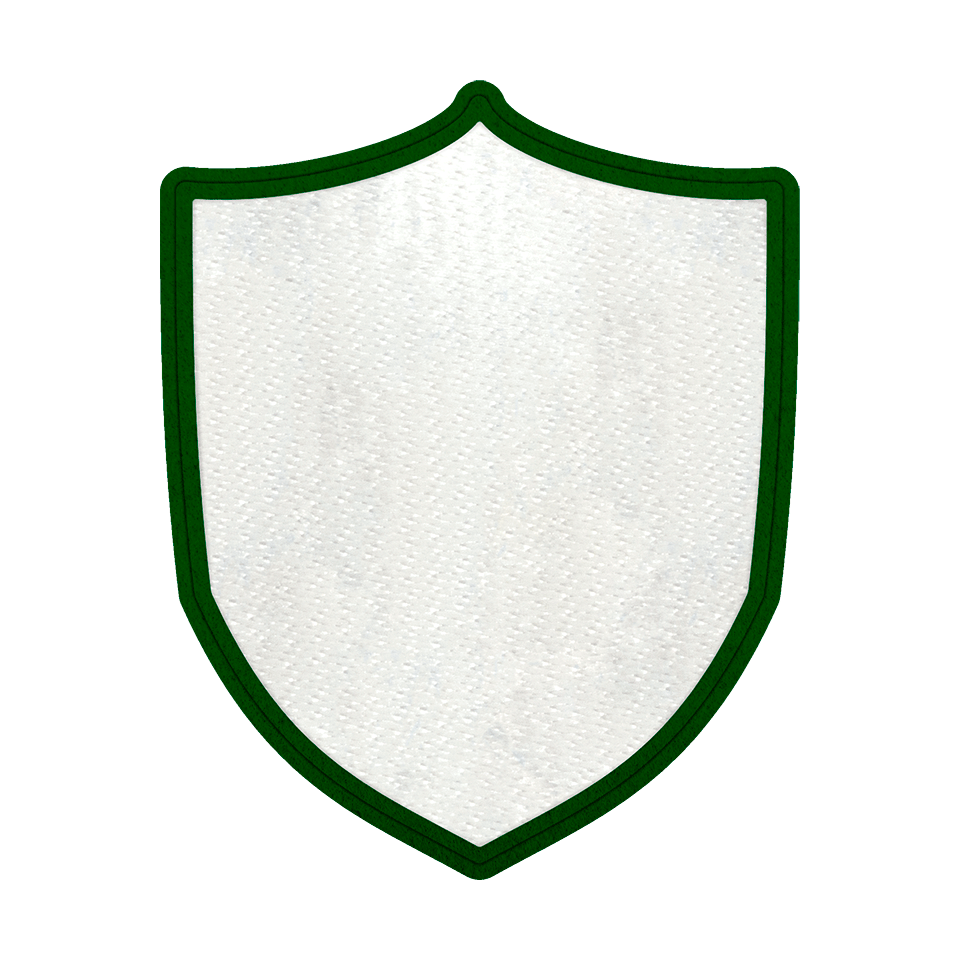 Parche Stick Forma de Escudo con Acabado Brillante