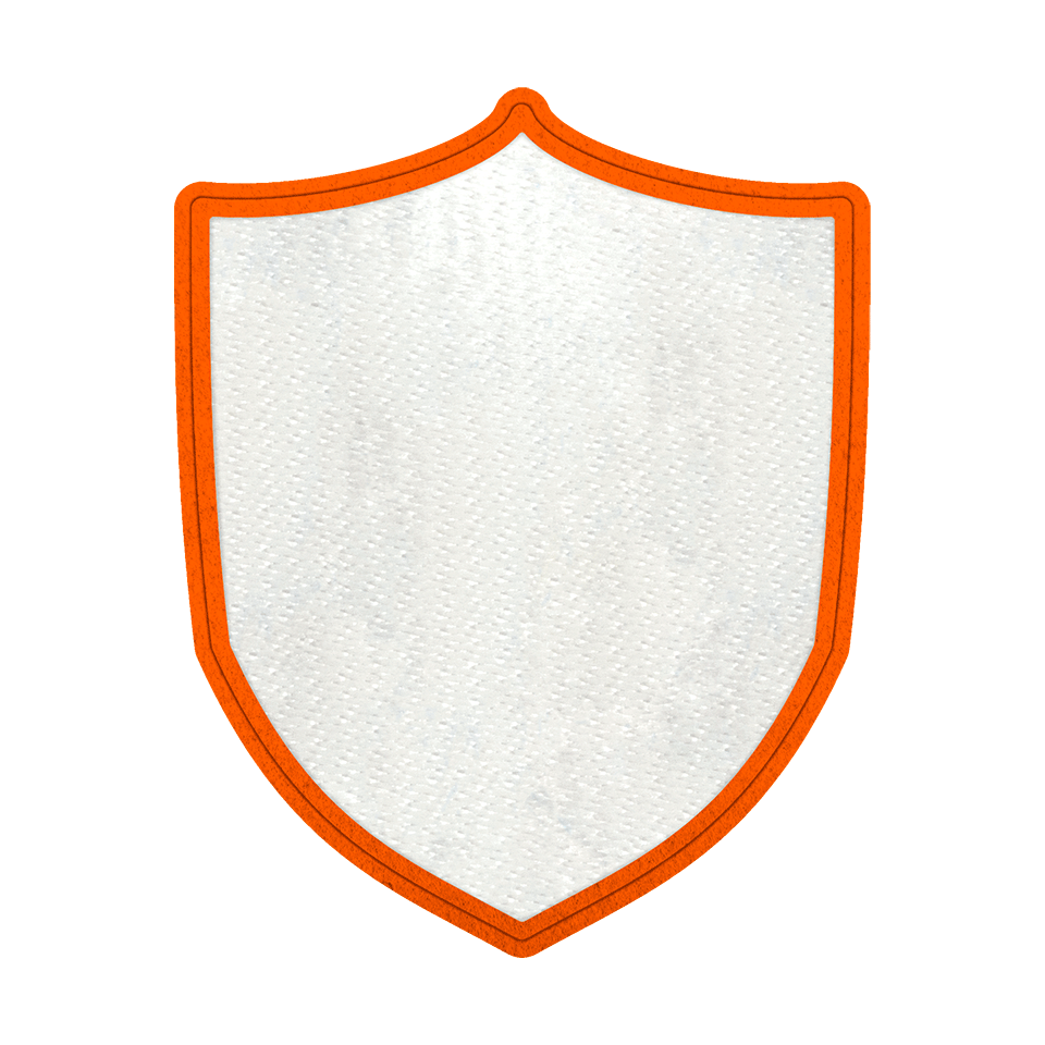 Parche Stick Forma de Escudo con Acabado Brillante