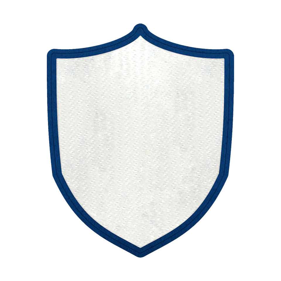 Parche Stick Forma de Escudo con Acabado Brillante