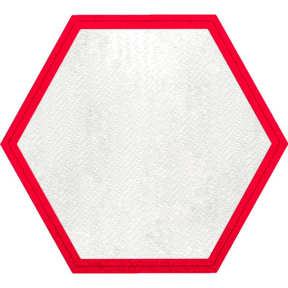 Parche Stick Forma Hexagonal de Distintos Colores