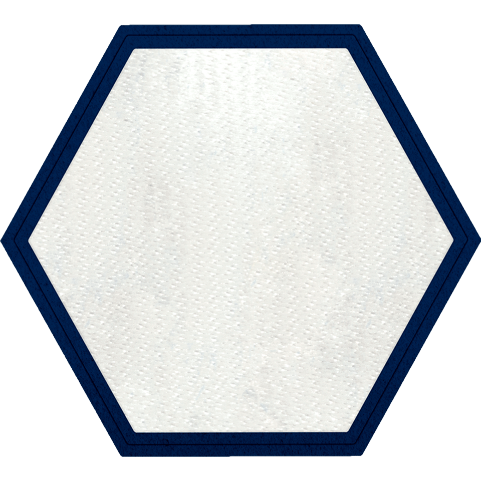 Parche Stick Forma Hexagonal de Distintos Colores