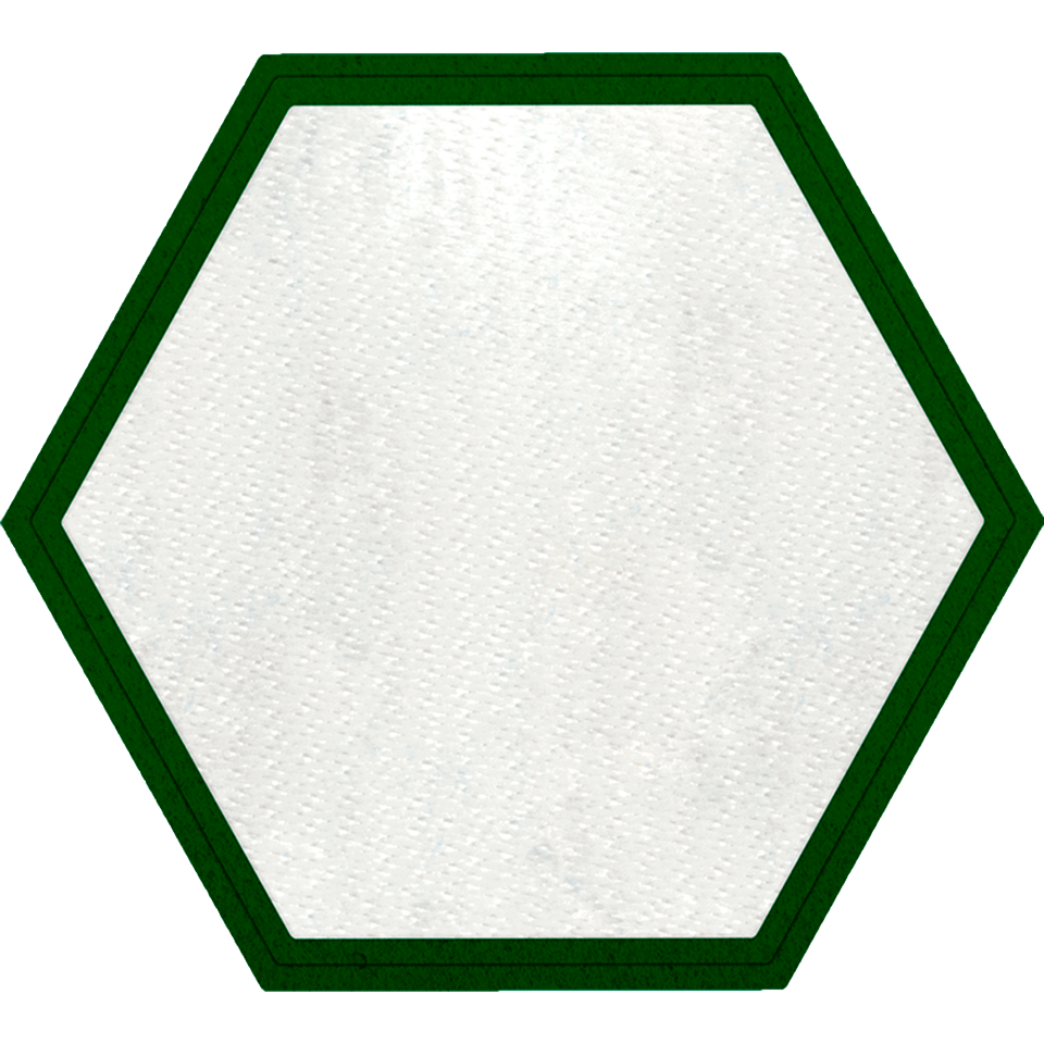 Parche Stick Forma Hexagonal de Distintos Colores