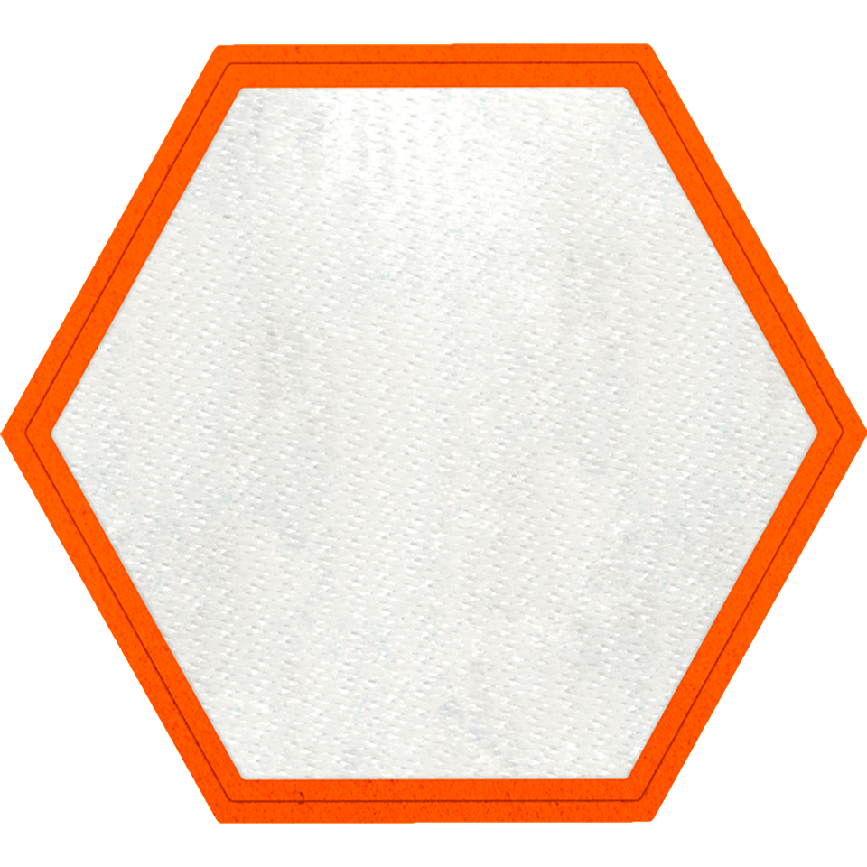 Parche Stick Forma Hexagonal de Distintos Colores