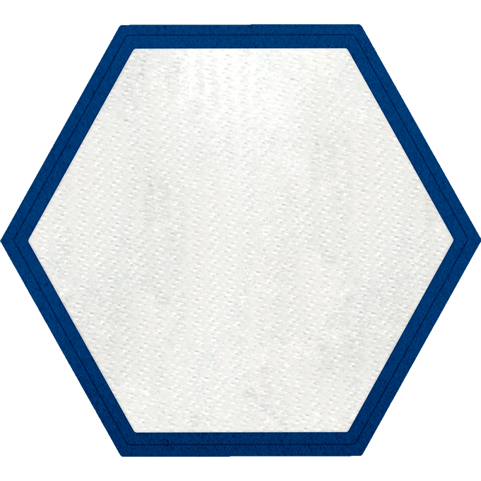 Parche Stick Forma Hexagonal de Distintos Colores