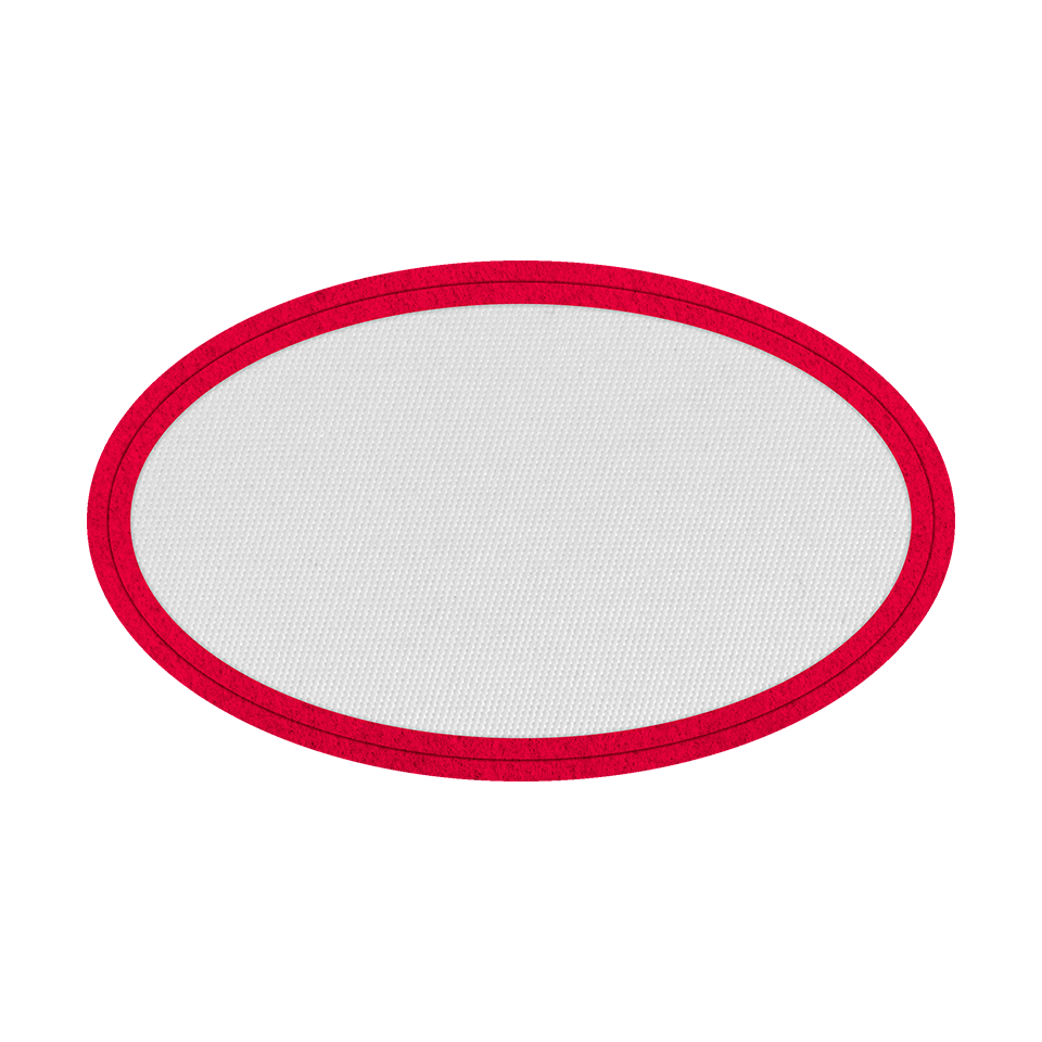 Parche Personalizable Satín Flock Ovalado Mate