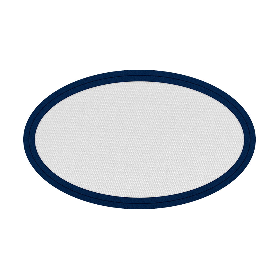 Parche Personalizable Satín Flock Ovalado Mate