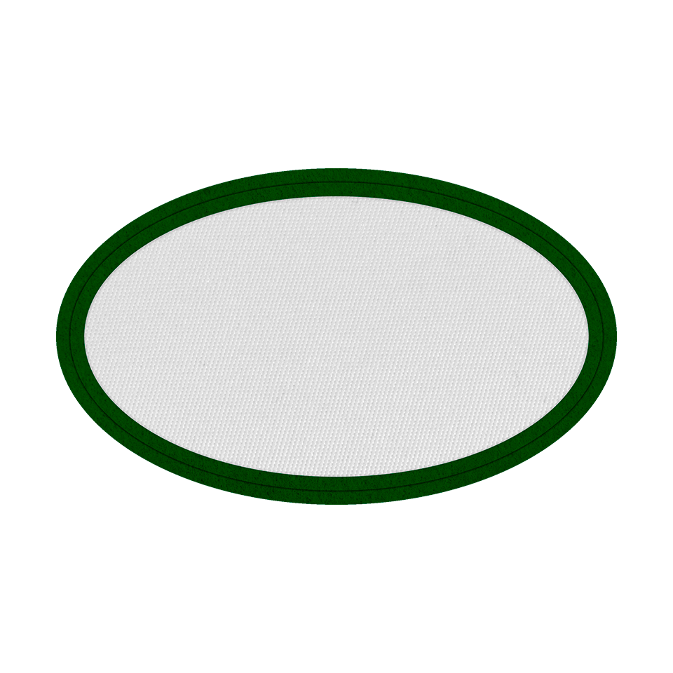 Parche Personalizable Satín Flock Ovalado Mate