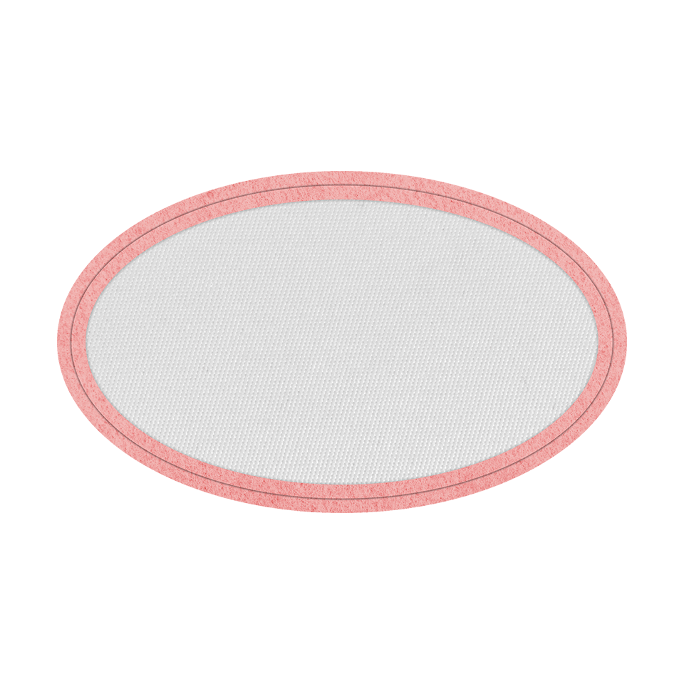 Parche Personalizable Satín Flock Ovalado Mate