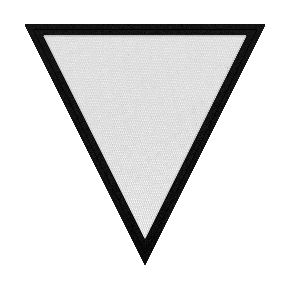 Parche Satín Flock Triangular Personalizable Colores Diferentes