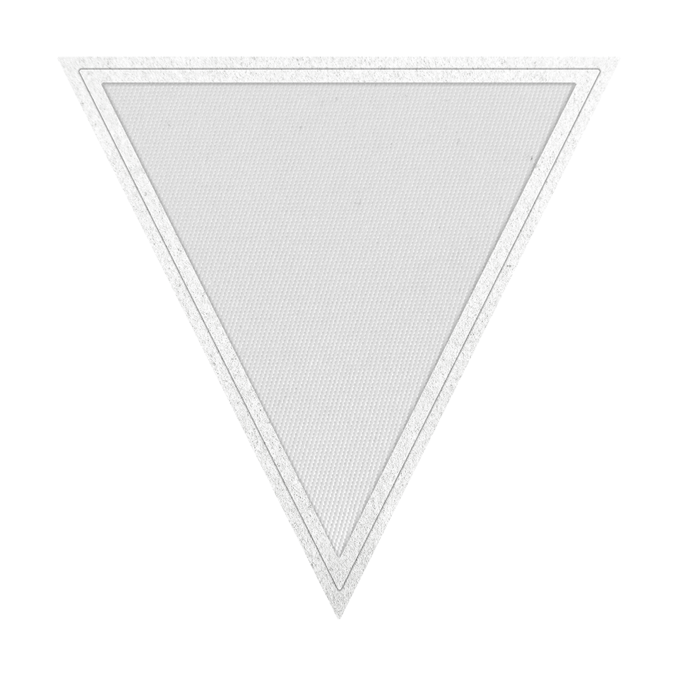 Parche Satín Flock Triangular Personalizable Colores Diferentes