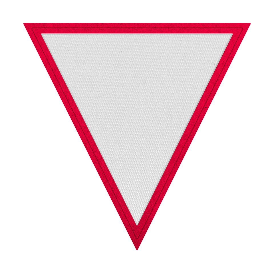 Parche Satín Flock Triangular Personalizable Colores Diferentes