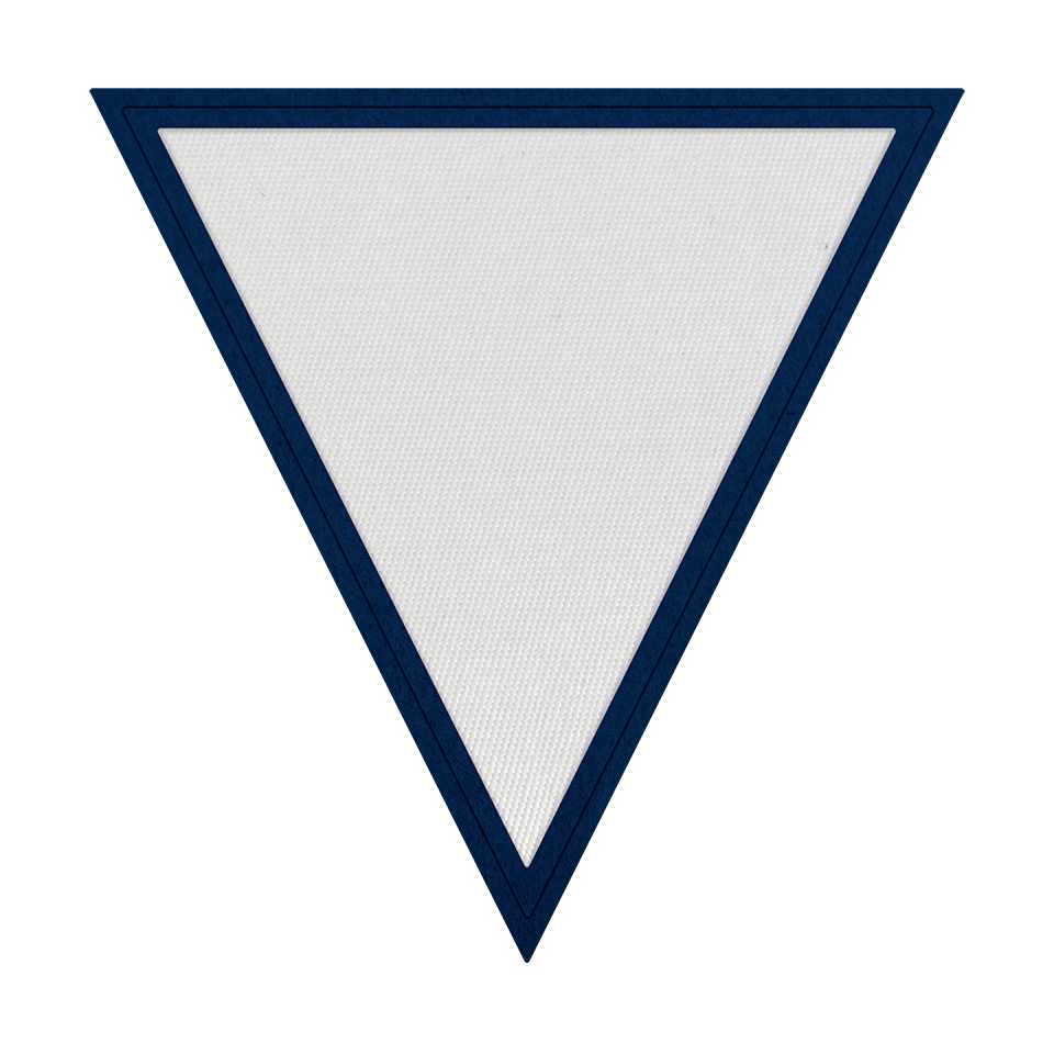 Parche Satín Flock Triangular Personalizable Colores Diferentes