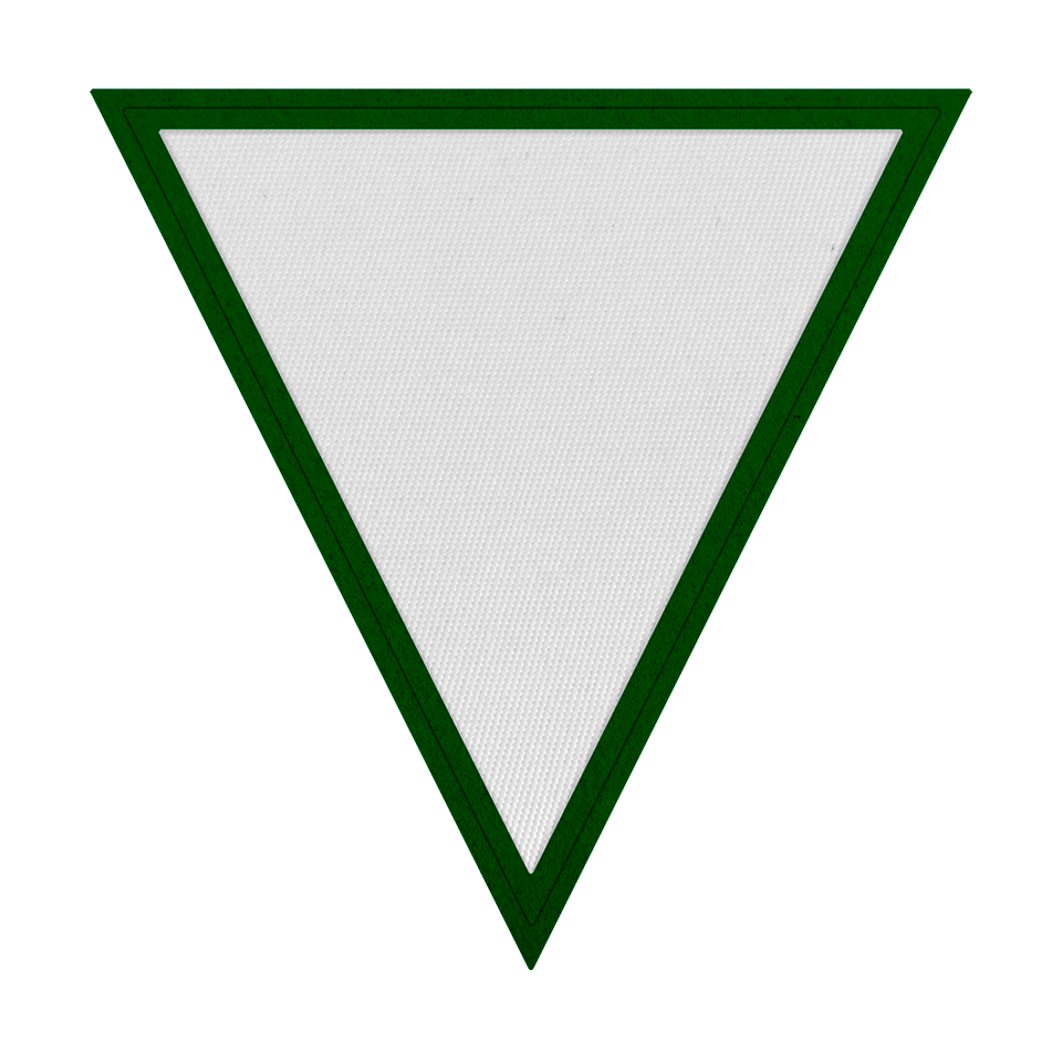 Parche Satín Flock Triangular Personalizable Colores Diferentes