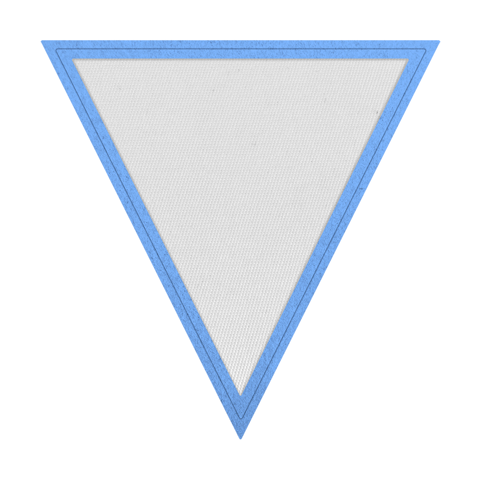 Parche Satín Flock Triangular Personalizable Colores Diferentes