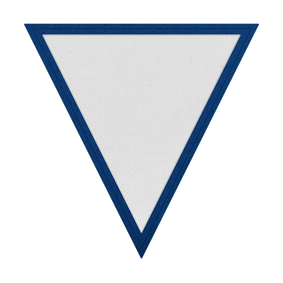 Parche Satín Flock Triangular Personalizable Colores Diferentes