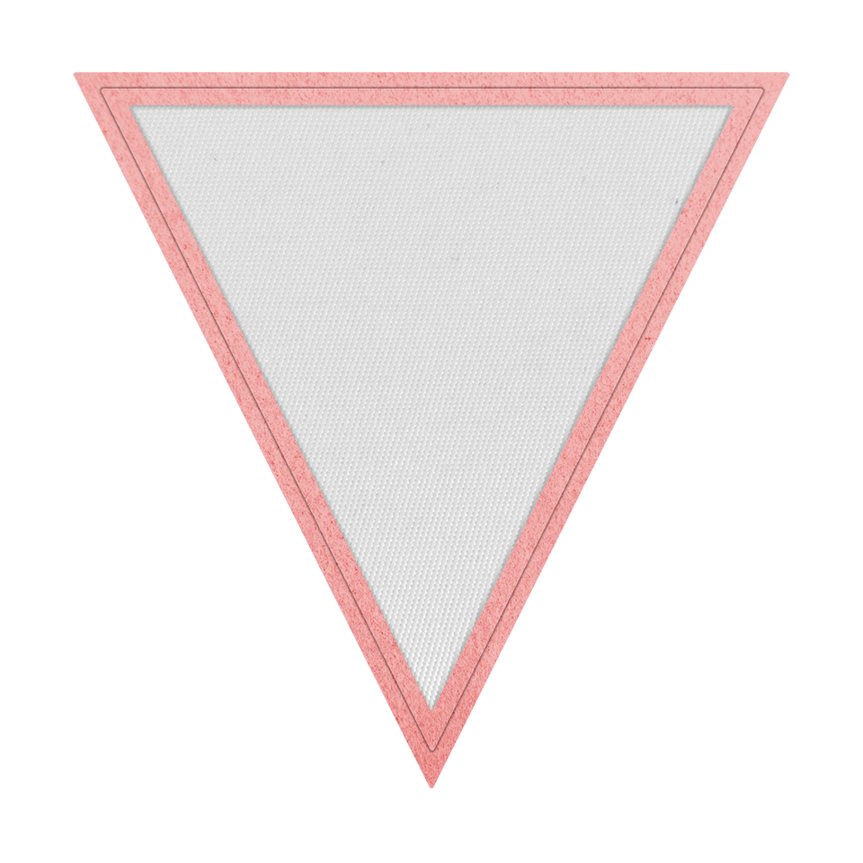 Parche Satín Flock Triangular Personalizable Colores Diferentes