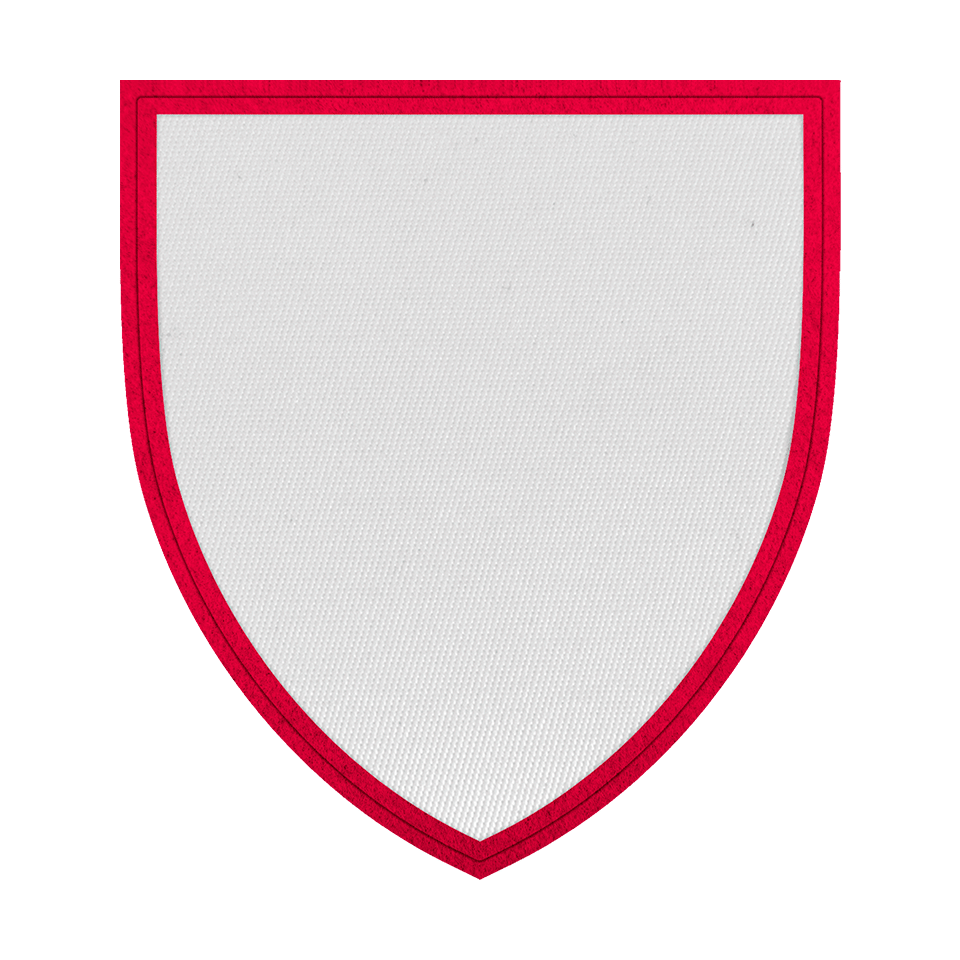 Parche con Forma de Escudo Satín Personalizable