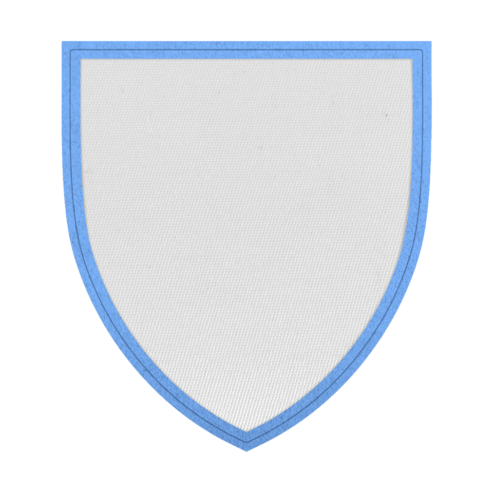 Parche con Forma de Escudo Satín Personalizable