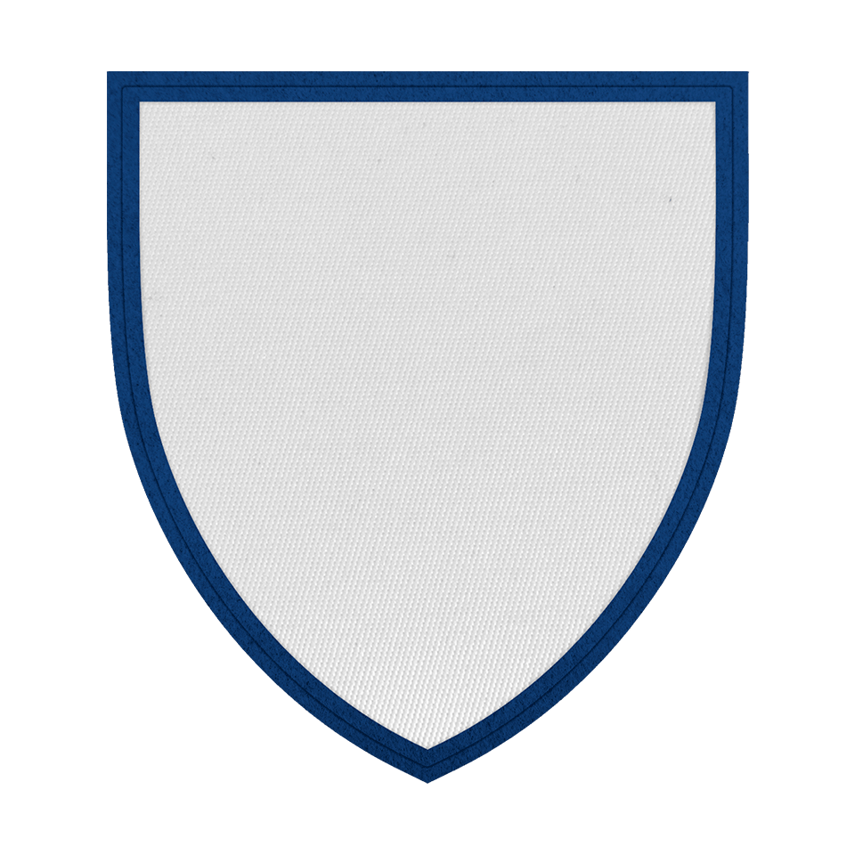 Parche con Forma de Escudo Satín Personalizable