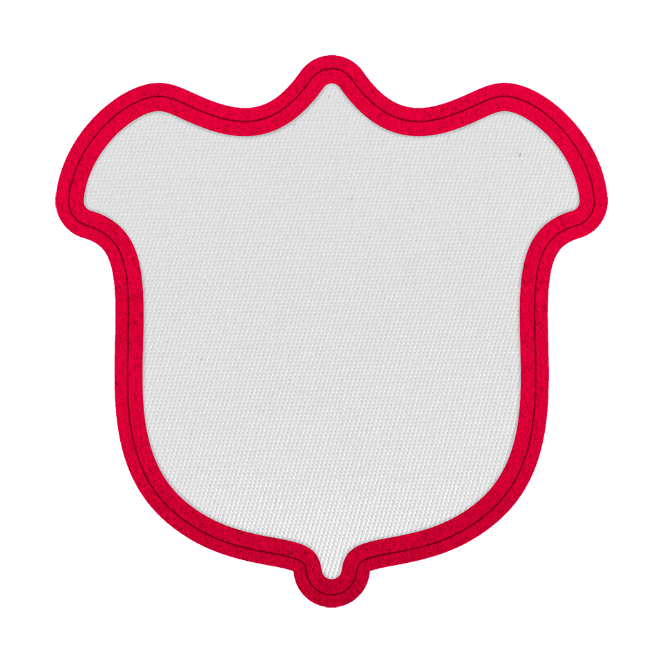 Parche Satín con Flock Personalizable Forma de Tulipán