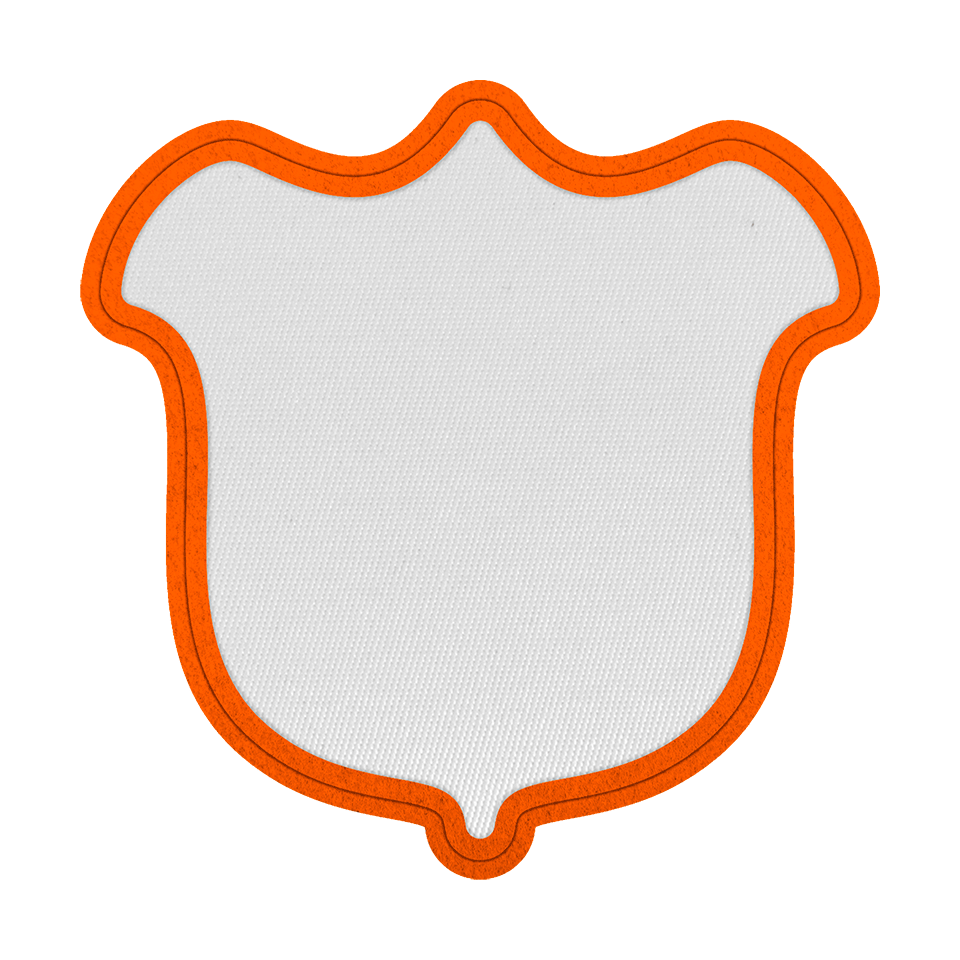 Parche Satín con Flock Personalizable Forma de Tulipán