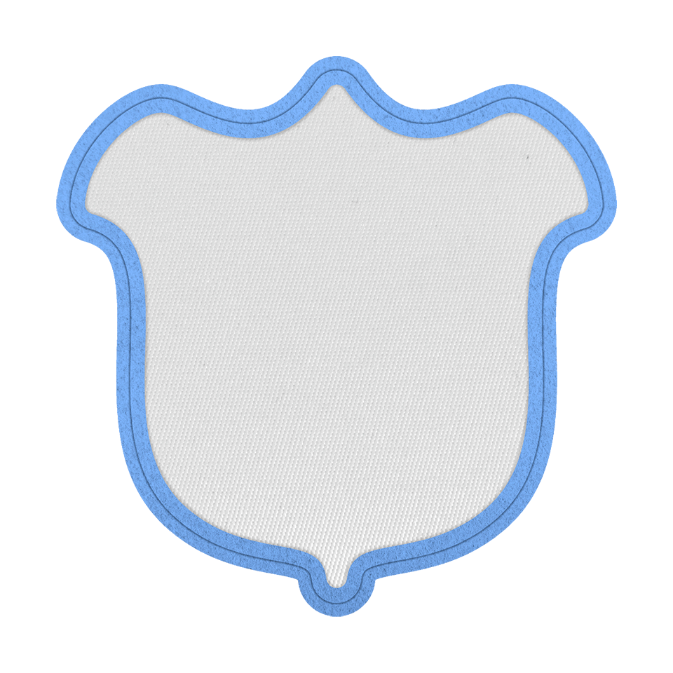 Parche Satín con Flock Personalizable Forma de Tulipán