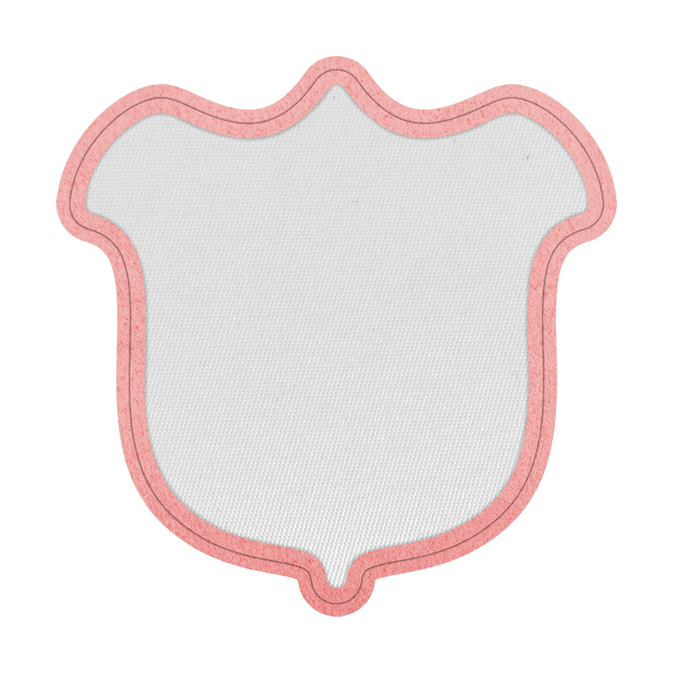 Parche Satín con Flock Personalizable Forma de Tulipán