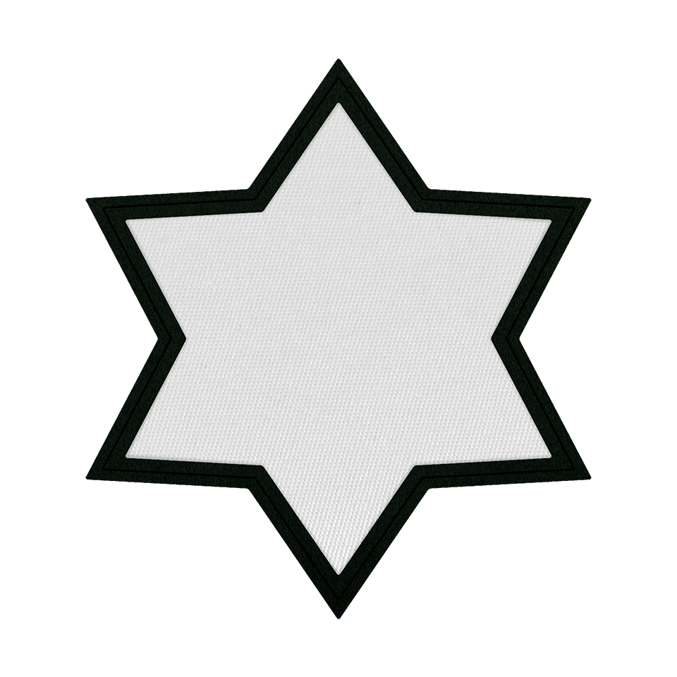 Parche Satín Flock plantilla Estrella 6 puntas Personalizable