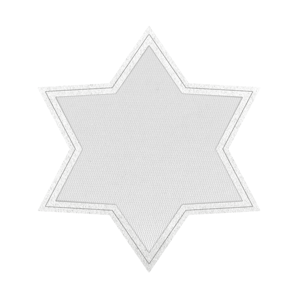 Parche Satín Flock plantilla Estrella 6 puntas Personalizable