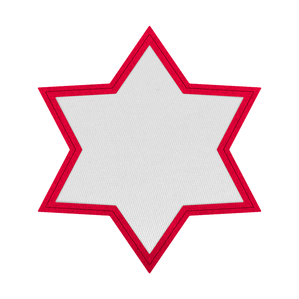 Parche Satín Flock plantilla Estrella 6 puntas Personalizable