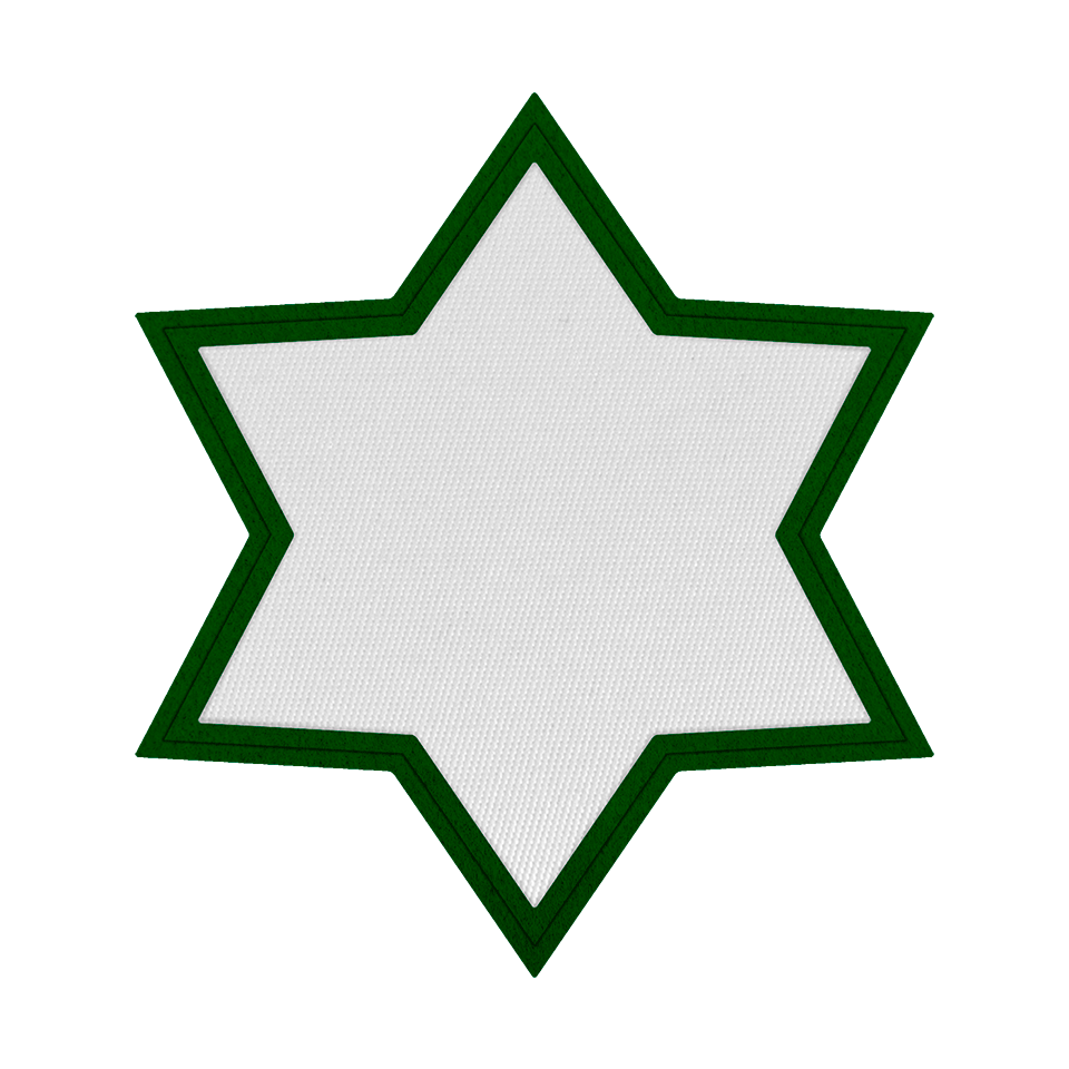 Parche Satín Flock plantilla Estrella 6 puntas Personalizable