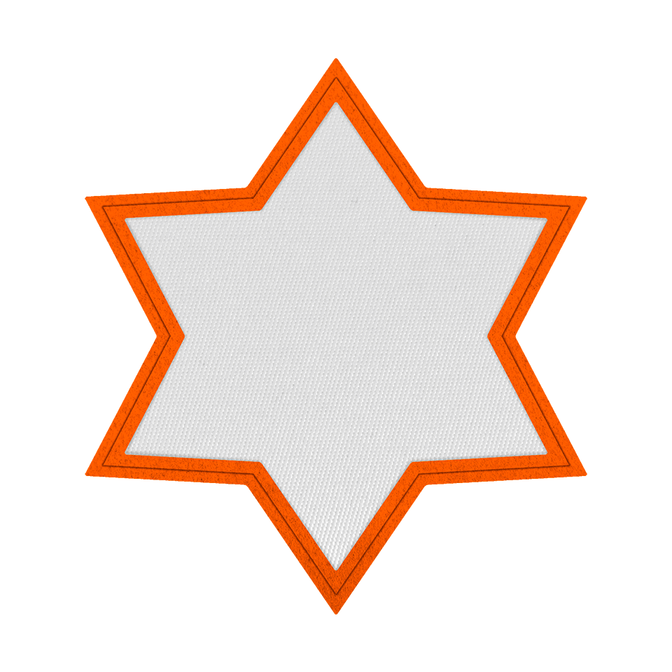 Parche Satín Flock plantilla Estrella 6 puntas Personalizable