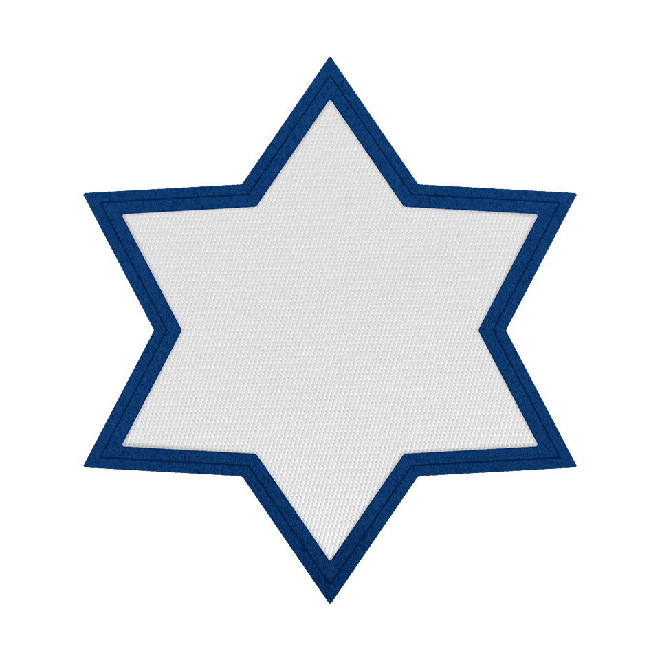 Parche Satín Flock plantilla Estrella 6 puntas Personalizable