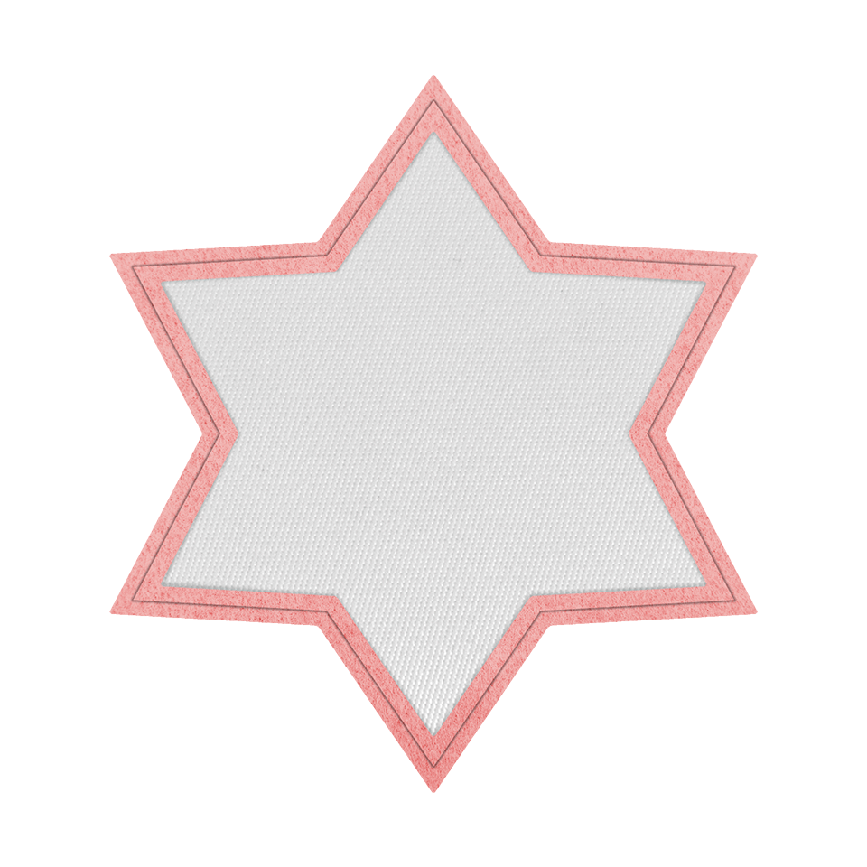 Parche Satín Flock plantilla Estrella 6 puntas Personalizable