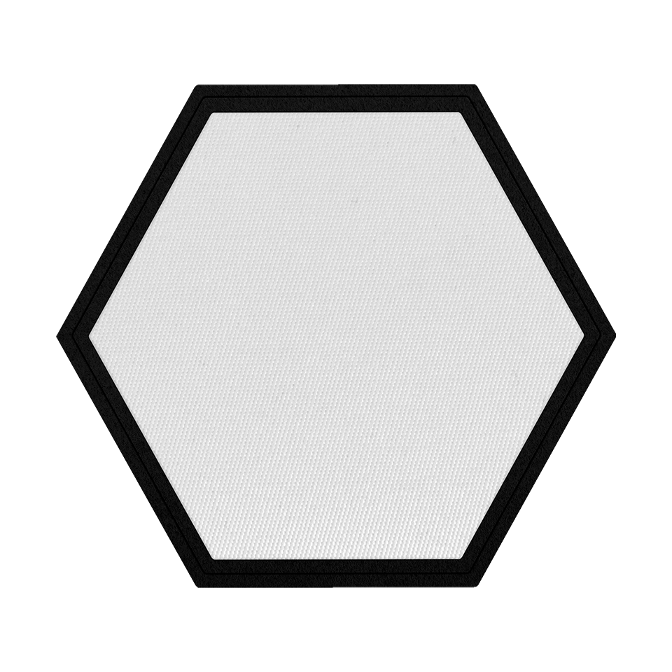 Parche Satín con Flock con Forma de Hexágono para Personalizar