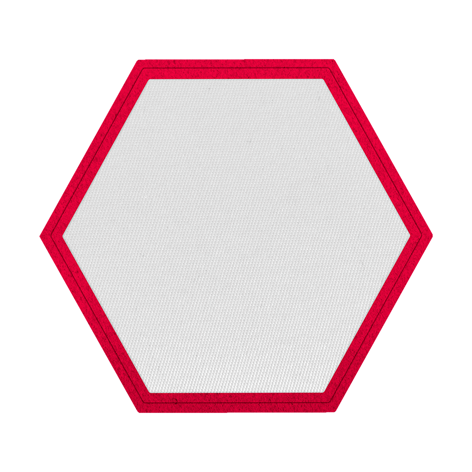 Parche Satín con Flock con Forma de Hexágono para Personalizar