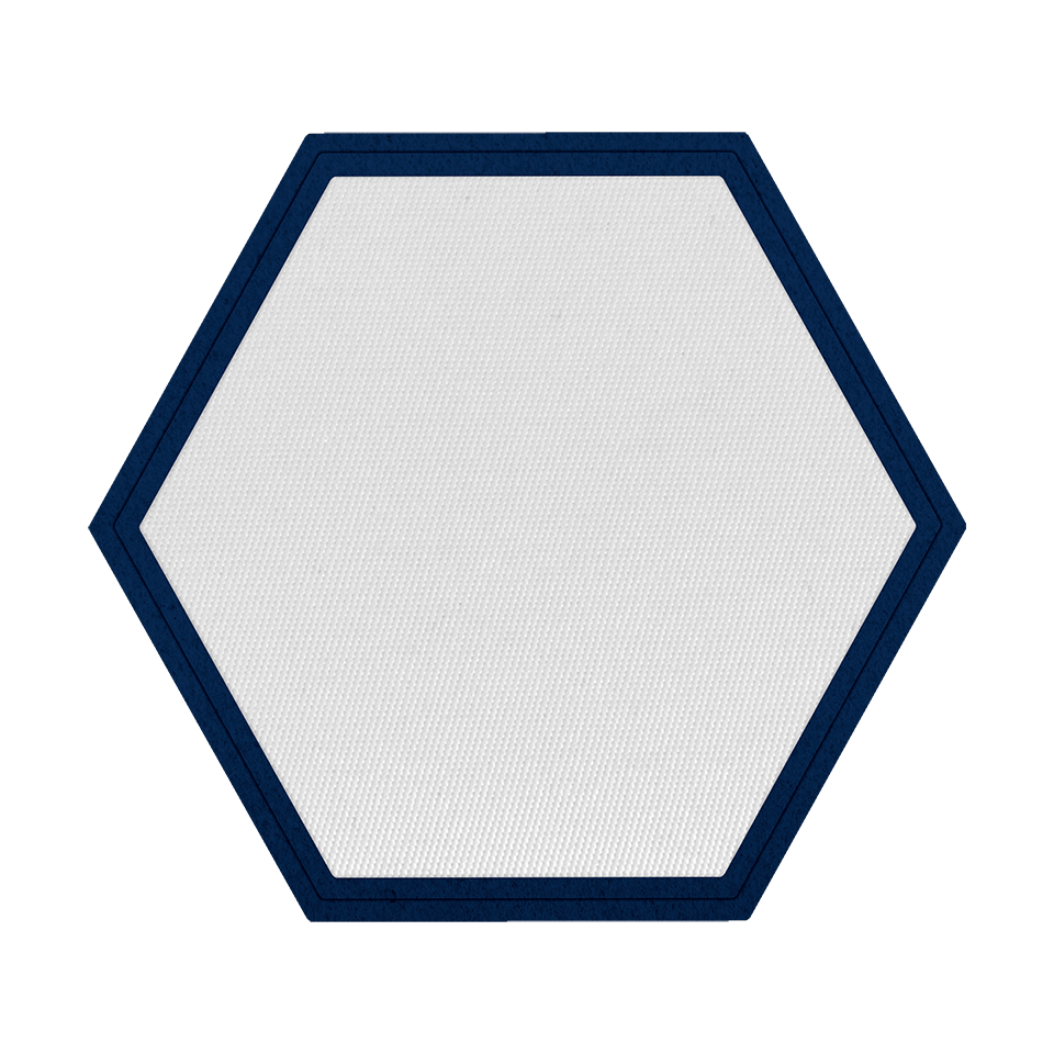 Parche Satín con Flock con Forma de Hexágono para Personalizar