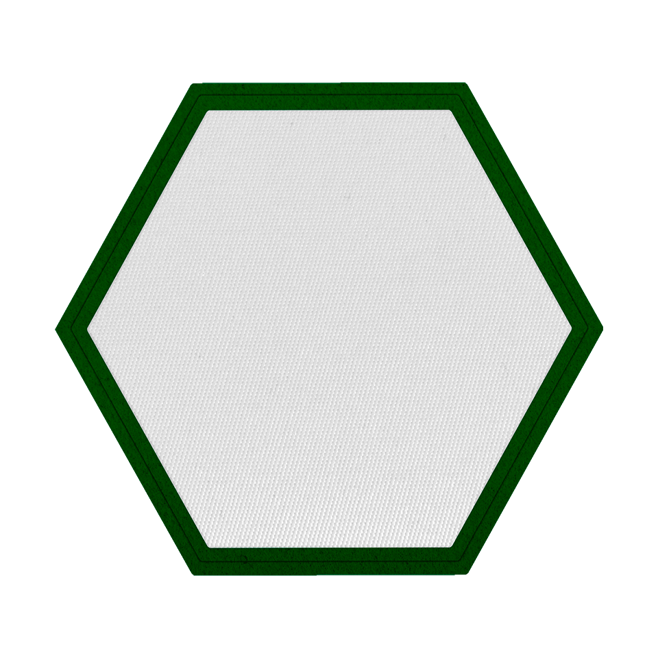 Parche Satín con Flock con Forma de Hexágono para Personalizar