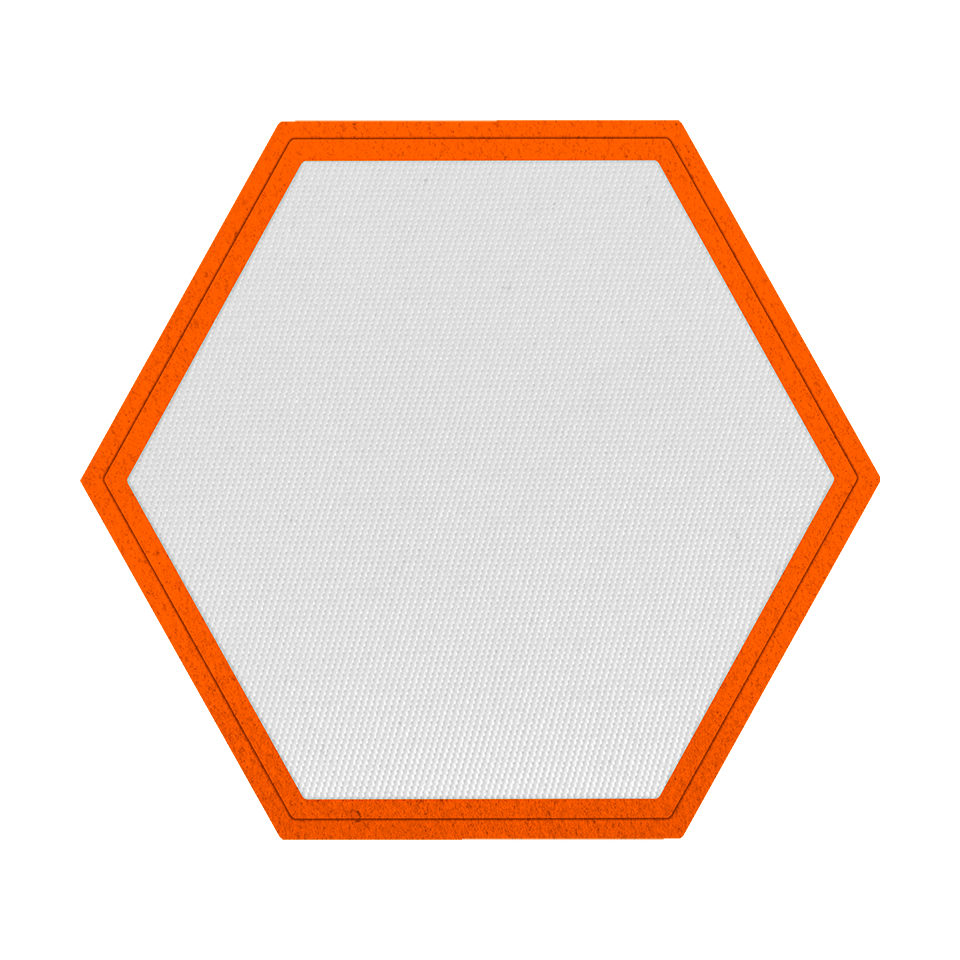 Parche Satín con Flock con Forma de Hexágono para Personalizar