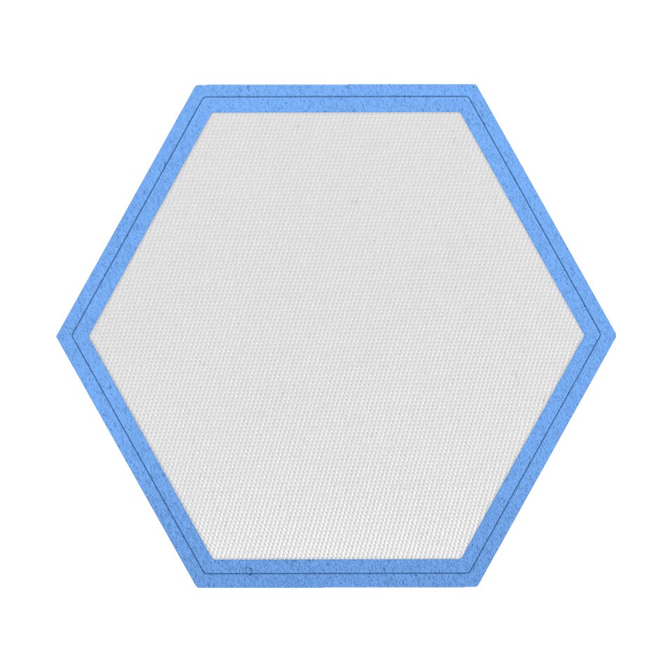 Parche Satín con Flock con Forma de Hexágono para Personalizar