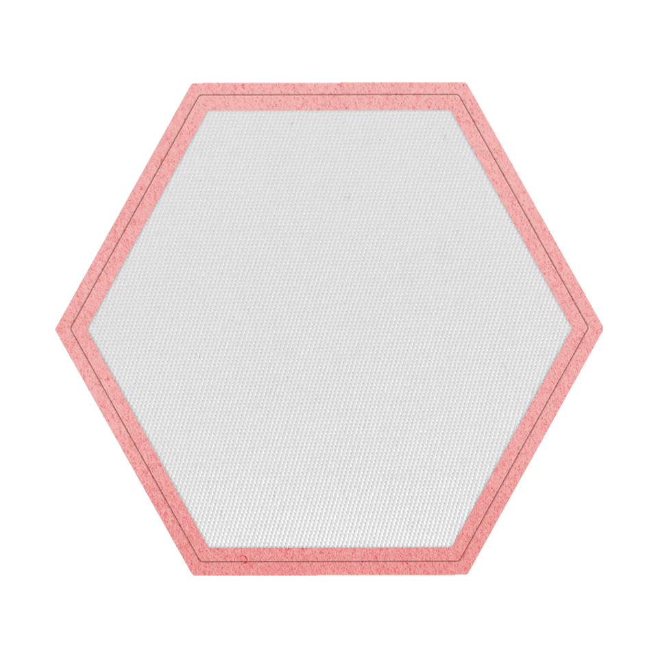 Parche Satín con Flock con Forma de Hexágono para Personalizar